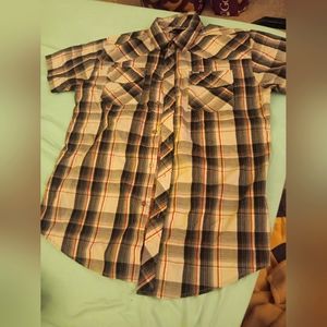 Men's size large,  Zoo York short sleeve button front shirt